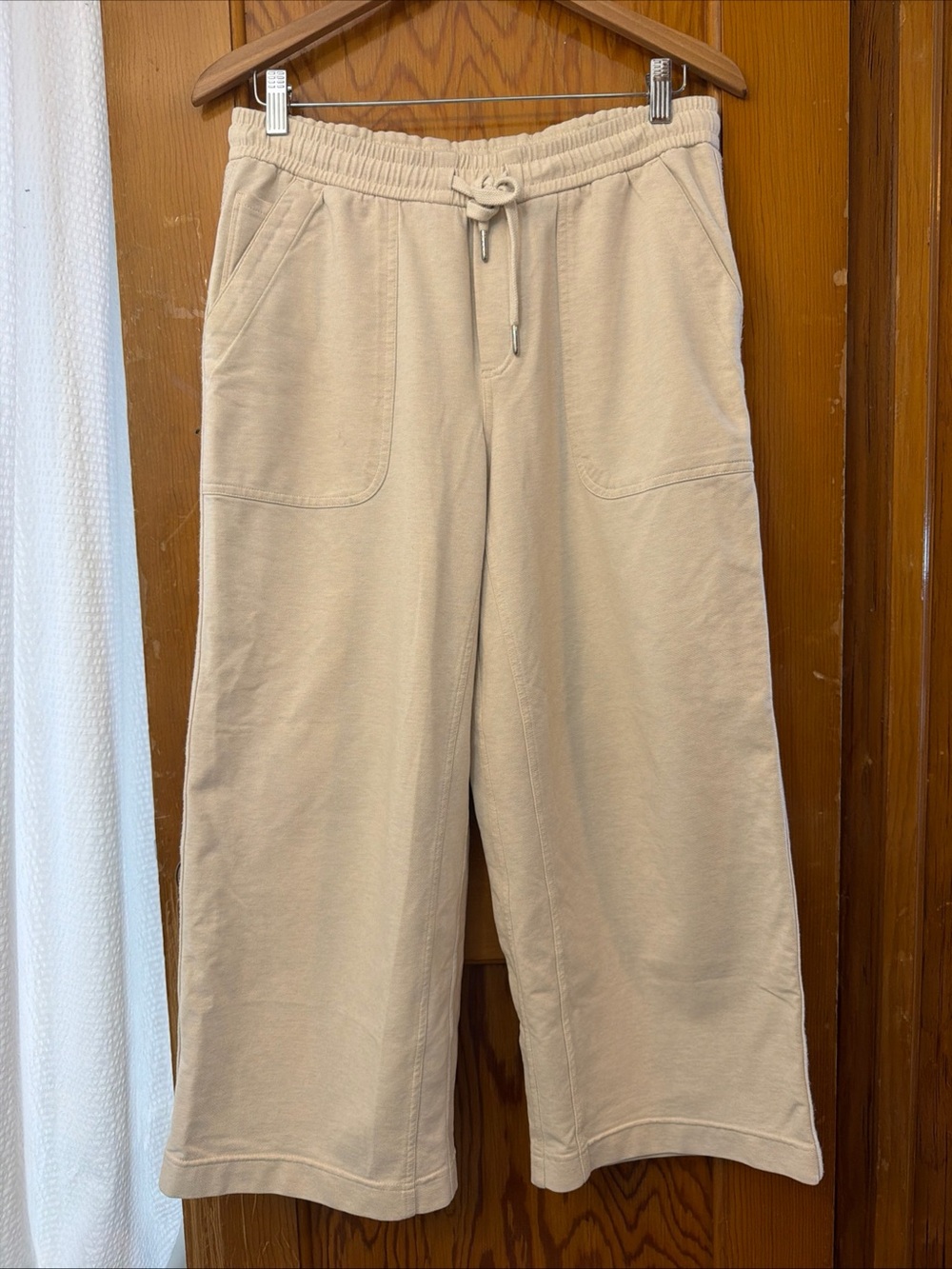 Athleta Wide Leg Pants in Beige